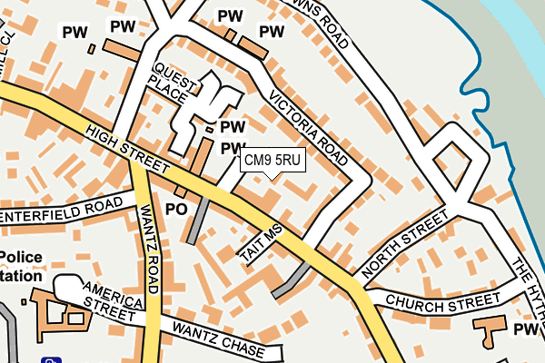 CM9 5RU map - OS OpenMap – Local (Ordnance Survey) CM9 5RU map - OS OpenMap – Local (Ordnance Survey)