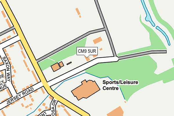 CM9 5UR map - OS OpenMap – Local (Ordnance Survey)