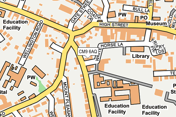 CM9 6AQ map - OS OpenMap – Local (Ordnance Survey) CM9 6AQ map - OS OpenMap – Local (Ordnance Survey)