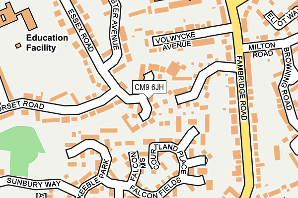 CM9 6JH map - OS OpenMap – Local (Ordnance Survey) CM9 6JH map - OS OpenMap – Local (Ordnance Survey)