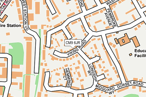 CM9 6JR map - OS OpenMap – Local (Ordnance Survey) CM9 6JR map - OS OpenMap – Local (Ordnance Survey)