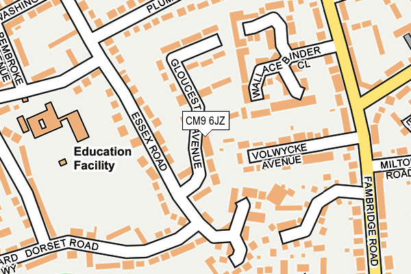 CM9 6JZ map - OS OpenMap – Local (Ordnance Survey) CM9 6JZ map - OS OpenMap – Local (Ordnance Survey)