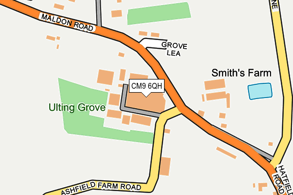 CM9 6QH map - OS OpenMap – Local (Ordnance Survey) CM9 6QH map - OS OpenMap – Local (Ordnance Survey)