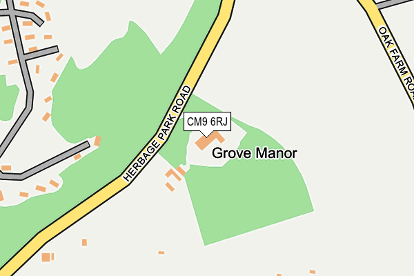 CM9 6RJ map - OS OpenMap – Local (Ordnance Survey)