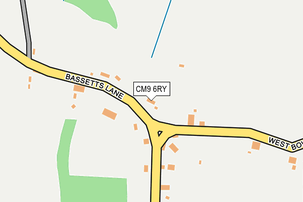 CM9 6RY map - OS OpenMap – Local (Ordnance Survey) CM9 6RY map - OS OpenMap – Local (Ordnance Survey)
