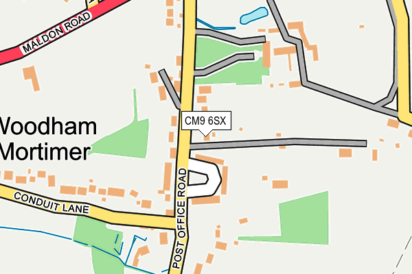 CM9 6SX map - OS OpenMap – Local (Ordnance Survey) CM9 6SX map - OS OpenMap – Local (Ordnance Survey)