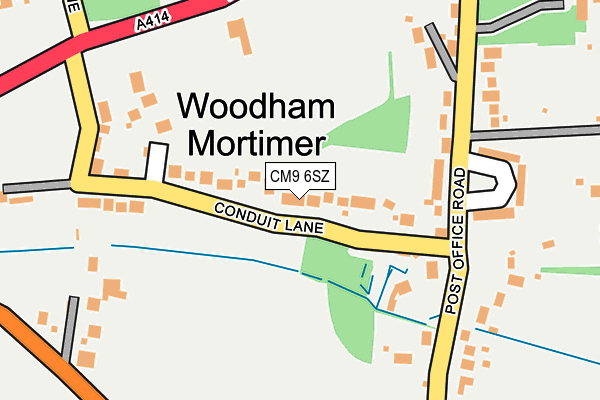 CM9 6SZ map - OS OpenMap – Local (Ordnance Survey) CM9 6SZ map - OS OpenMap – Local (Ordnance Survey)