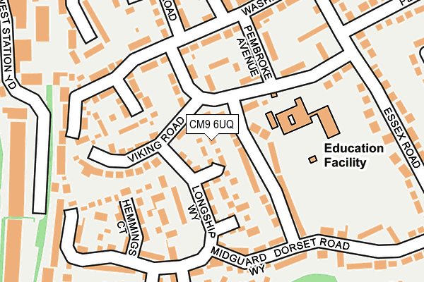 CM9 6UQ map - OS OpenMap – Local (Ordnance Survey) CM9 6UQ map - OS OpenMap – Local (Ordnance Survey)
