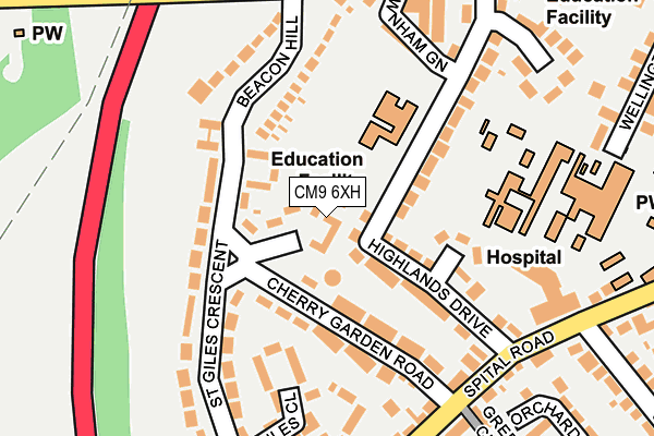 CM9 6XH map - OS OpenMap – Local (Ordnance Survey) CM9 6XH map - OS OpenMap – Local (Ordnance Survey)