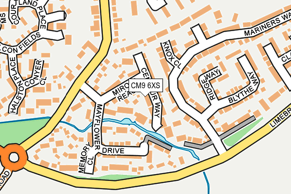CM9 6XS map - OS OpenMap – Local (Ordnance Survey) CM9 6XS map - OS OpenMap – Local (Ordnance Survey)