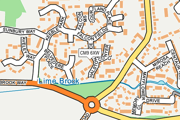 CM9 6XW map - OS OpenMap – Local (Ordnance Survey) CM9 6XW map - OS OpenMap – Local (Ordnance Survey)
