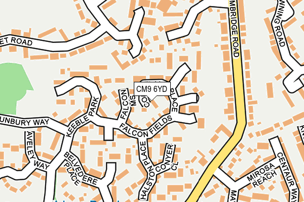 CM9 6YD map - OS OpenMap – Local (Ordnance Survey) CM9 6YD map - OS OpenMap – Local (Ordnance Survey)