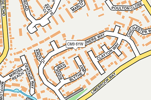 CM9 6YW map - OS OpenMap – Local (Ordnance Survey) CM9 6YW map - OS OpenMap – Local (Ordnance Survey)