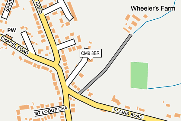 CM9 8BR map - OS OpenMap – Local (Ordnance Survey) CM9 8BR map - OS OpenMap – Local (Ordnance Survey)