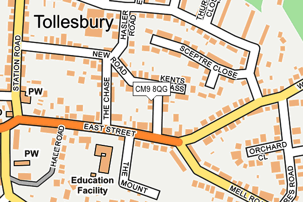 CM9 8QG map - OS OpenMap – Local (Ordnance Survey) CM9 8QG map - OS OpenMap – Local (Ordnance Survey)
