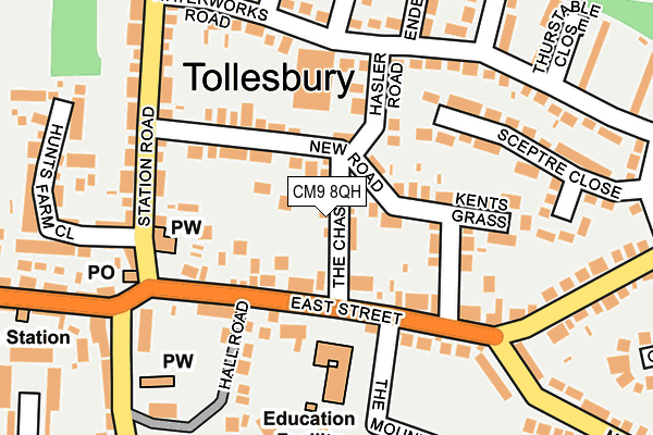 CM9 8QH map - OS OpenMap – Local (Ordnance Survey) CM9 8QH map - OS OpenMap – Local (Ordnance Survey)
