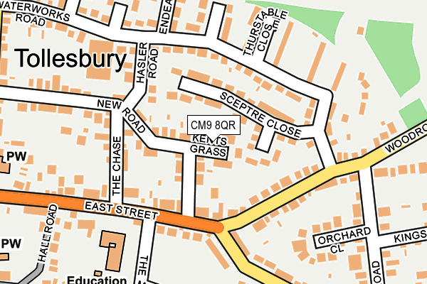 CM9 8QR map - OS OpenMap – Local (Ordnance Survey) CM9 8QR map - OS OpenMap – Local (Ordnance Survey)