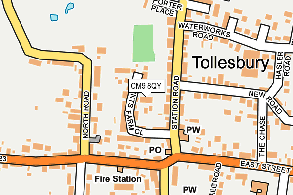 CM9 8QY map - OS OpenMap – Local (Ordnance Survey) CM9 8QY map - OS OpenMap – Local (Ordnance Survey)