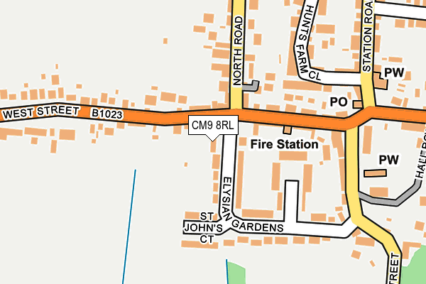 CM9 8RL map - OS OpenMap – Local (Ordnance Survey) CM9 8RL map - OS OpenMap – Local (Ordnance Survey)