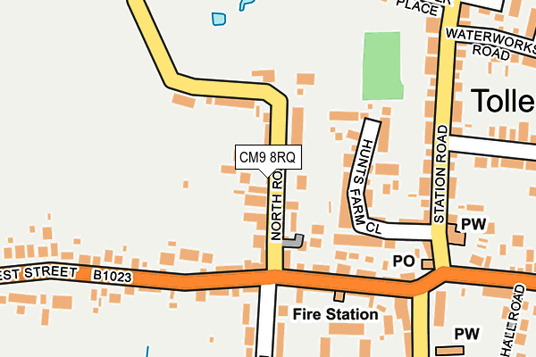CM9 8RQ map - OS OpenMap – Local (Ordnance Survey) CM9 8RQ map - OS OpenMap – Local (Ordnance Survey)