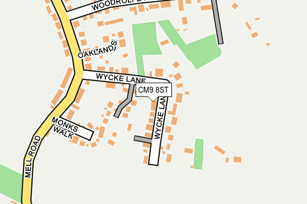 CM9 8ST map - OS OpenMap – Local (Ordnance Survey) CM9 8ST map - OS OpenMap – Local (Ordnance Survey)