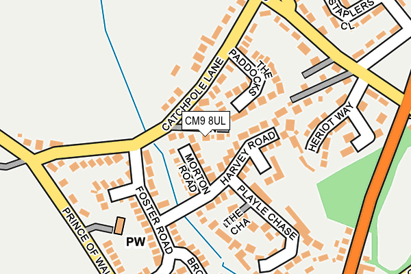 CM9 8UL map - OS OpenMap – Local (Ordnance Survey) CM9 8UL map - OS OpenMap – Local (Ordnance Survey)