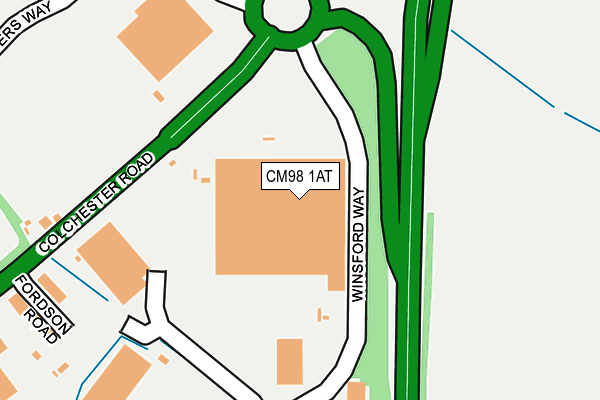 CM98 1AT map - OS OpenMap – Local (Ordnance Survey) CM98 1AT map - OS OpenMap – Local (Ordnance Survey)