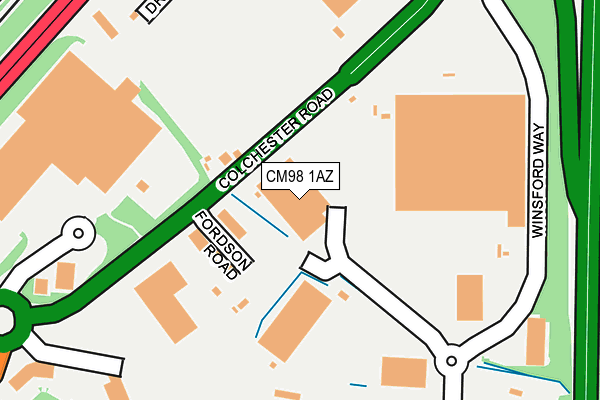 CM98 1AZ map - OS OpenMap – Local (Ordnance Survey) CM98 1AZ map - OS OpenMap – Local (Ordnance Survey)