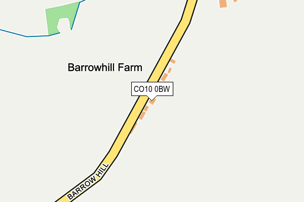 CO10 0BW map - OS OpenMap – Local (Ordnance Survey)