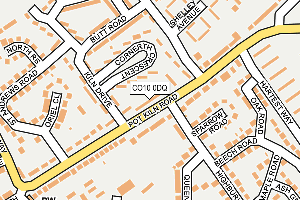 CO10 0DQ map - OS OpenMap – Local (Ordnance Survey) CO10 0DQ map - OS OpenMap – Local (Ordnance Survey)