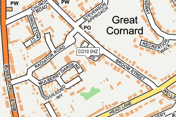 CO10 0HZ map - OS OpenMap – Local (Ordnance Survey) CO10 0HZ map - OS OpenMap – Local (Ordnance Survey)