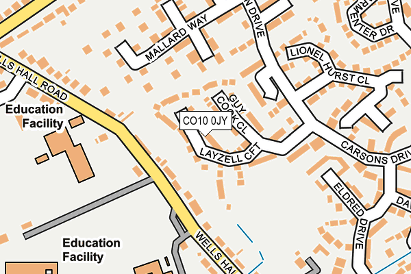 CO10 0JY map - OS OpenMap – Local (Ordnance Survey) CO10 0JY map - OS OpenMap – Local (Ordnance Survey)