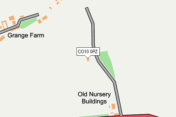 CO10 0PZ map - OS OpenMap – Local (Ordnance Survey)