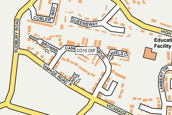 CO10 0XF map - OS OpenMap – Local (Ordnance Survey) CO10 0XF map - OS OpenMap – Local (Ordnance Survey)