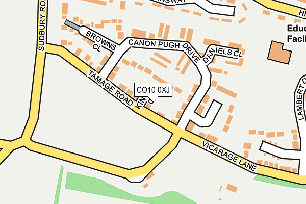 CO10 0XJ map - OS OpenMap – Local (Ordnance Survey) CO10 0XJ map - OS OpenMap – Local (Ordnance Survey)
