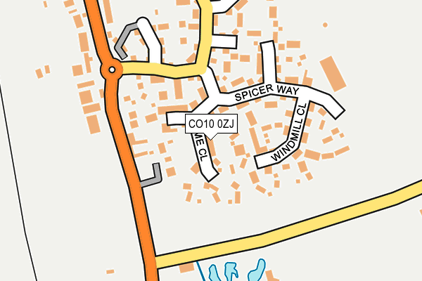 CO10 0ZJ map - OS OpenMap – Local (Ordnance Survey) CO10 0ZJ map - OS OpenMap – Local (Ordnance Survey)