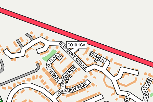 CO10 1GA map - OS OpenMap – Local (Ordnance Survey) CO10 1GA map - OS OpenMap – Local (Ordnance Survey)