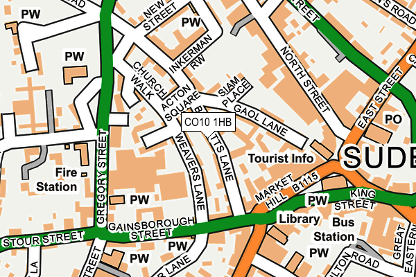 CO10 1HB map - OS OpenMap – Local (Ordnance Survey)