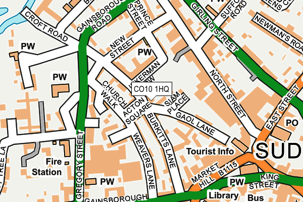 CO10 1HQ map - OS OpenMap – Local (Ordnance Survey) CO10 1HQ map - OS OpenMap – Local (Ordnance Survey)