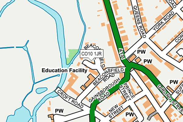 CO10 1JR map - OS OpenMap – Local (Ordnance Survey) CO10 1JR map - OS OpenMap – Local (Ordnance Survey)