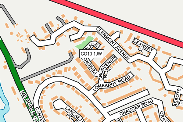 CO10 1JW map - OS OpenMap – Local (Ordnance Survey) CO10 1JW map - OS OpenMap – Local (Ordnance Survey)
