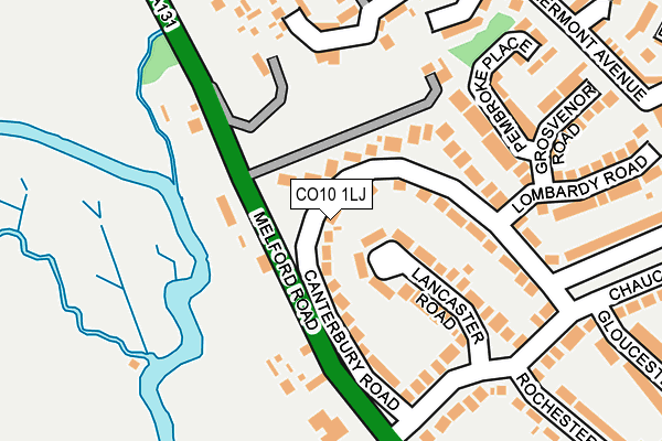 CO10 1LJ map - OS OpenMap – Local (Ordnance Survey) CO10 1LJ map - OS OpenMap – Local (Ordnance Survey)