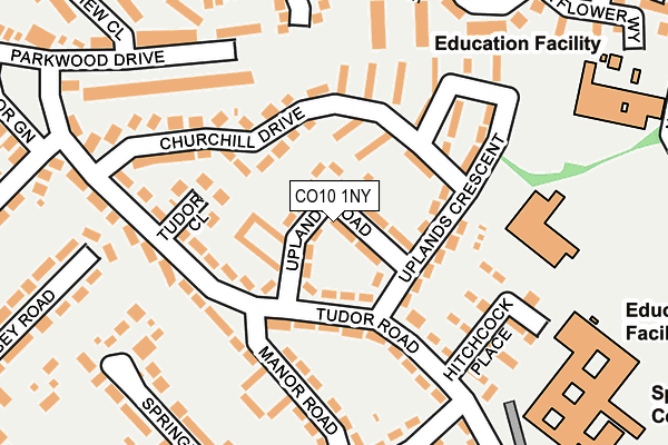 CO10 1NY map - OS OpenMap – Local (Ordnance Survey)