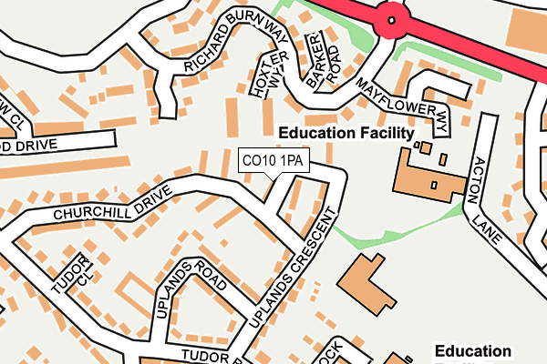 CO10 1PA map - OS OpenMap – Local (Ordnance Survey) CO10 1PA map - OS OpenMap – Local (Ordnance Survey)