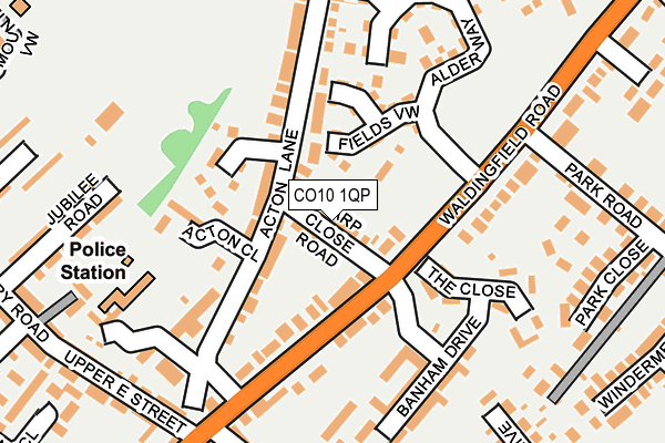 CO10 1QP map - OS OpenMap – Local (Ordnance Survey)