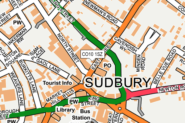 CO10 1SZ map - OS OpenMap – Local (Ordnance Survey) CO10 1SZ map - OS OpenMap – Local (Ordnance Survey)