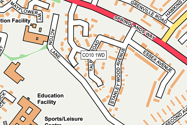 CO10 1WD map - OS OpenMap – Local (Ordnance Survey) CO10 1WD map - OS OpenMap – Local (Ordnance Survey)