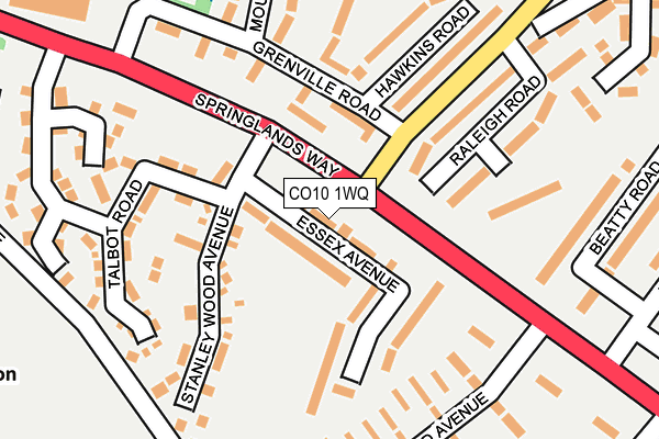 CO10 1WQ map - OS OpenMap – Local (Ordnance Survey)