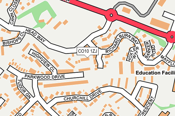 CO10 1ZJ map - OS OpenMap – Local (Ordnance Survey) CO10 1ZJ map - OS OpenMap – Local (Ordnance Survey)
