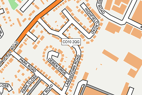 CO10 2QG map - OS OpenMap – Local (Ordnance Survey) CO10 2QG map - OS OpenMap – Local (Ordnance Survey)